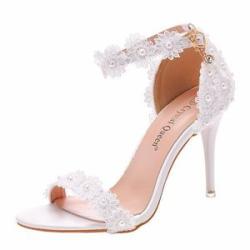 Women Sandals High Heels Sandals Bridesmaid Shoes Woman Buckle Wedding Shoes