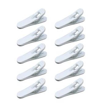 10Pcs Mini Portable Rotatable Earphone Cable Clip-White