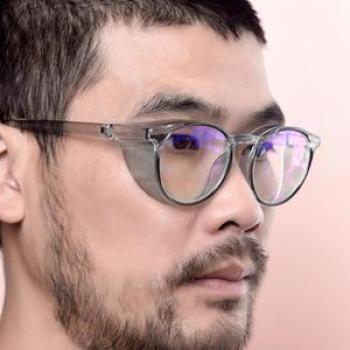 Safety Glasses with Clear Anti Fog WrapAround HD Lenses gray