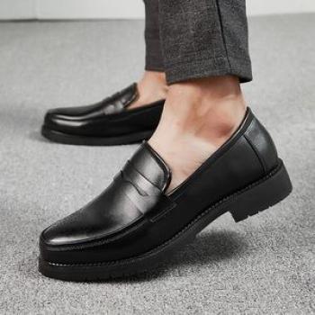 Mens Formal Shoes Slip On Business Footwear-Black