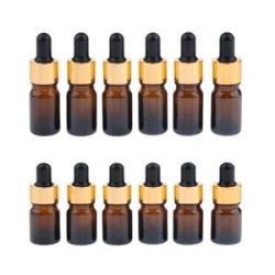 Travel 12x Portable Empty Dropper Bottles Essential Oil  Jar