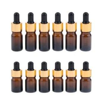 Travel 12x Portable Empty Dropper Bottles Essential Oil  Jar