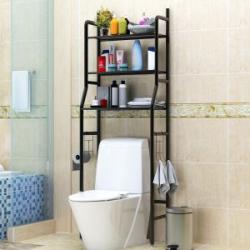 Metal Over The Toilet Rack (Organiser) - Black
