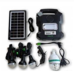 Solar Mobile Power Light With Inbuilt Radio, Bluetooth & USB Port- Black