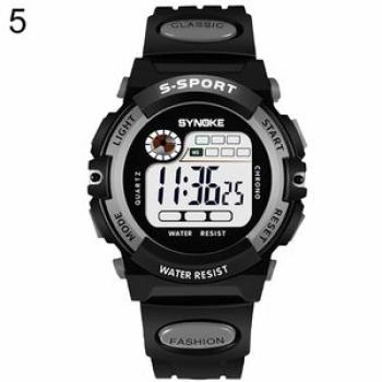 Boys Girls Kids Digital Alarm Calendar-Grey