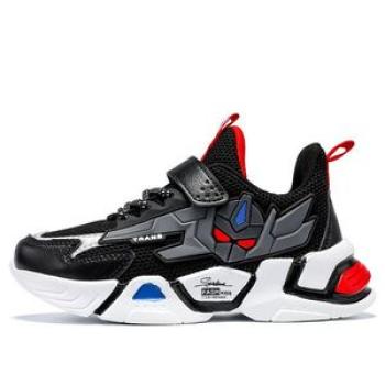 Kid`s sneakers Breathable mesh sports shoes-Black