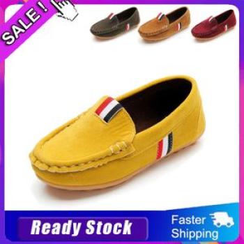 Girls` Boys` Kids Cute Suede Leather Slip-On Loafers Flats Casual Shoes