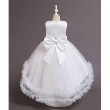 Girls Dress For Wedding Children Princess Party Pageant Gown Kids Dresses White