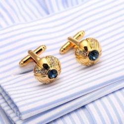 Gold Cufflinks French Shirt Cuffs Buttons