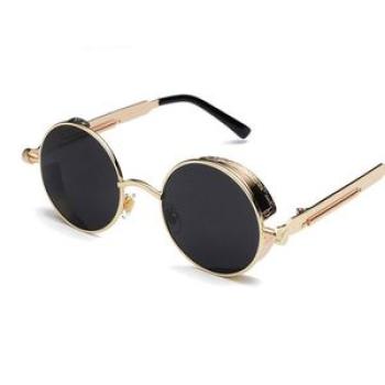 Retro Punk Sunglasses Round Personality Reflective Glasses Sunglasses