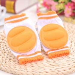 One Pair Ventilated Children Baby Crawling Walking Knee  - Orange