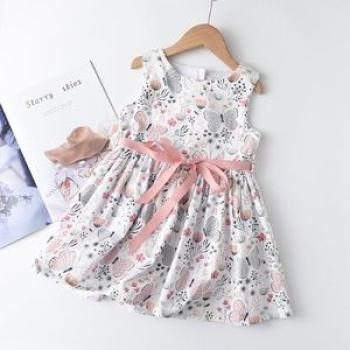 Baby Girl Dress Kid Floral Children Clothes Bow-knot Costume
