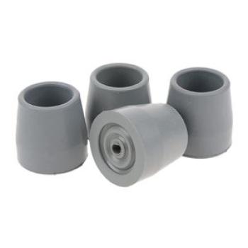4 Pieces Walking Stick Ferrule Rubber Crutch Tips Bottom End Gray
