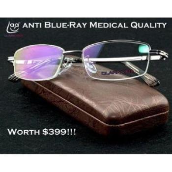Anti Blue Ray PC Radiation Protection Reading Glasses +1.5