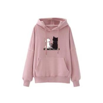 Fashion Autumn Winter Ladies Tops Pullover Hoodie Hypnotizing M