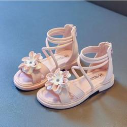 Girls Sandals Primary School Students Soft-soled Beach shoes Pink