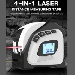 4 In 1 40M Laser Rangefinder Digital Tape Measure Distance Meter 5M Portable
