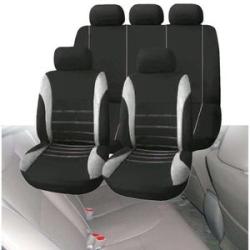 5 PCS Universal Pink Car Front Seat Back Bench Covers Protectors Full Set Washable #Red #Grey