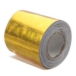 5x500cm High Heat Insulation Aluminium Foil Wrap Exhaust Header Pipe Tape Cloth - Gold-Gold (gold)