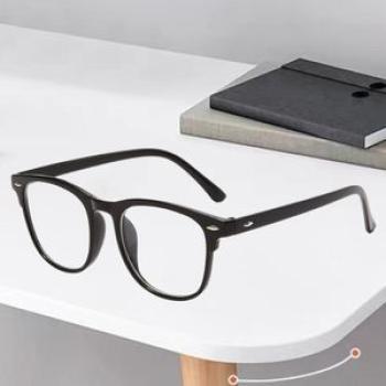 Eye Glasses Clear Flat Lens Spectacle Frame Blue Light Blocking Black