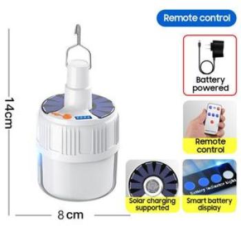 LED Camping Lantern Solar Powered Spot Light Outdoor Wall