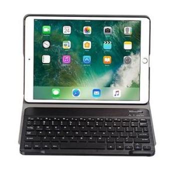 Jiuhap Store Aluminum Wireless Bluetooth Keyboard + Leather Case For Apple For IPad Pro 10.5 -Black