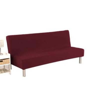 Sofa Cover All Inclusive Without Armrest Folding Bed Cushion Red wine