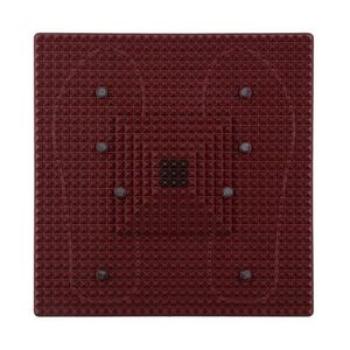 Pyramid Shape Energy Mat with Acupressure Magnet Feet Massage - Red