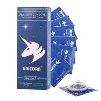 Meselo 24pcs/box Vanilla Ultra Thin Condoms For Men Smells Ice & Condoms Adult Safer Blue