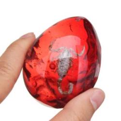 Beautiful Natural Amber Pendant Resin Animal Scorpion Ant Insect Necklace Red scorpion