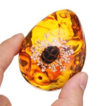 Beautiful Natural Amber Pendant Resin Animal Scorpion Ant Insect Necklace Ladybug