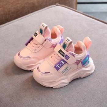 Children`s Sports Shoes Boys 1-5 Years Old Baby Toddler Sneakers Pink