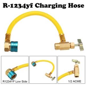 R-1234yf Car Air Conditioning Refrigerant Charging Hose +Can Taper Tool 1/2 ACME