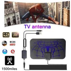 TV Antenna 4K 8K 25DB High Gain HD TV DTV Box Digital 200-3000 Miles Booster Active