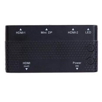 Dual HDMI & Mini DP Displayport In To HDMI Out Switcher