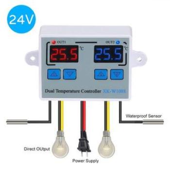Dual Digital Thermostat Temperature Controller Two Relay