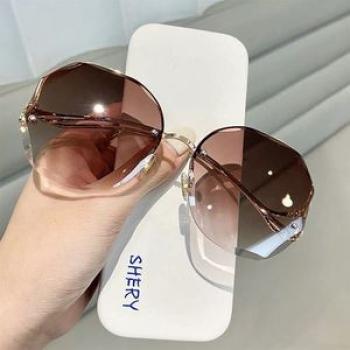 Rimless Sunglasses Fashion Sunglasses Women Tide Vasos Decorativos Vogue Lunette