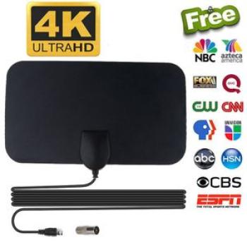 TV Antenna 4K 20DB High Gain HD TV DTV Box Digital 500-5000 Miles Aerial HD