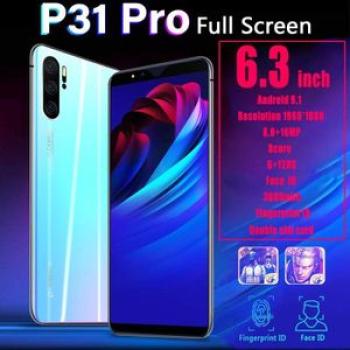 P31 pro 6+128g Face 6.3`HD Android 9.1 Octa Core Dual-SIM Smartphone Blue European regulations