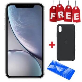 iPhone XR - 64GB HDD - 3GB RAM - White + Free Cover + Free Protector