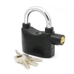 Anti Theft Alarm Padlock - Black