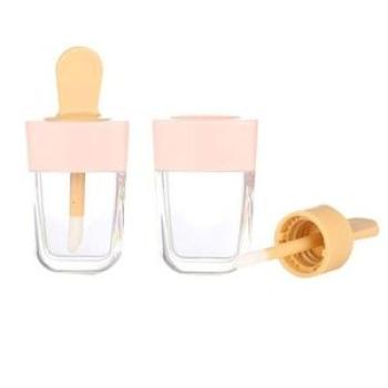 5Pcs Ice  Shaped Empty Lip Gloss Tube Balm-Transparent