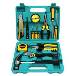 13 in 1 Hardware Tools Repairing Set Kit Toolbox Case - Green
