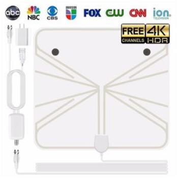 Indoor Tv Antenna Digital Hd TV Antenna Supports 4K 1080P+ Signal Booster Supports All TVs