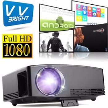 Max 200 "HD large screen TV LED Projector Video Game Beamer Android