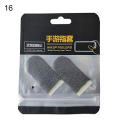 1 Pair Touch Screen Finger Sleeves Non-Scratch Nylon Fiber-