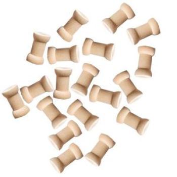 20Pcs Vintage Style Empyty Wooden Bobbins Spools Reels