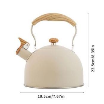 Kettle Gas Induction Cooker Universal Coffee And Tea Kettle With Wood Grain Anti-scalding Handle