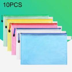 10 PCS Zipper Plastic Mesh Document File Bag,  Delivery, Size: 33.5*23cm