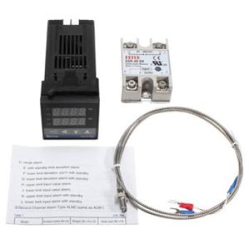 Digital LCD PID REX-C100 Temperature Controller Set + K